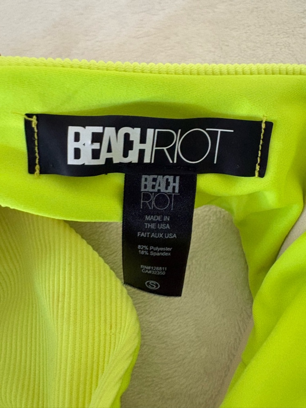 Beach Riot Neon Lime Ribbed Bikini Set - Picture 7 of 13